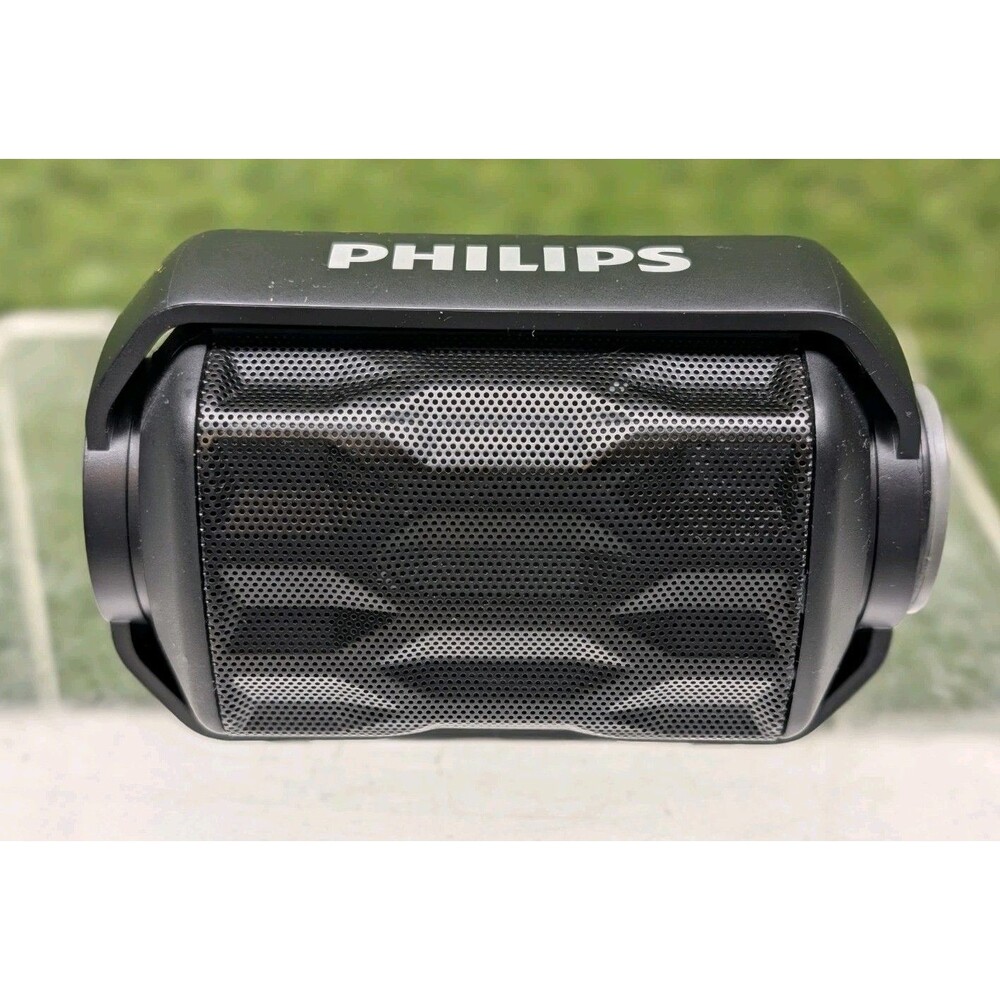 Philips Shoqbox Mini Rugged Water Resistant Wireless Bluetooth Speaker (Black)